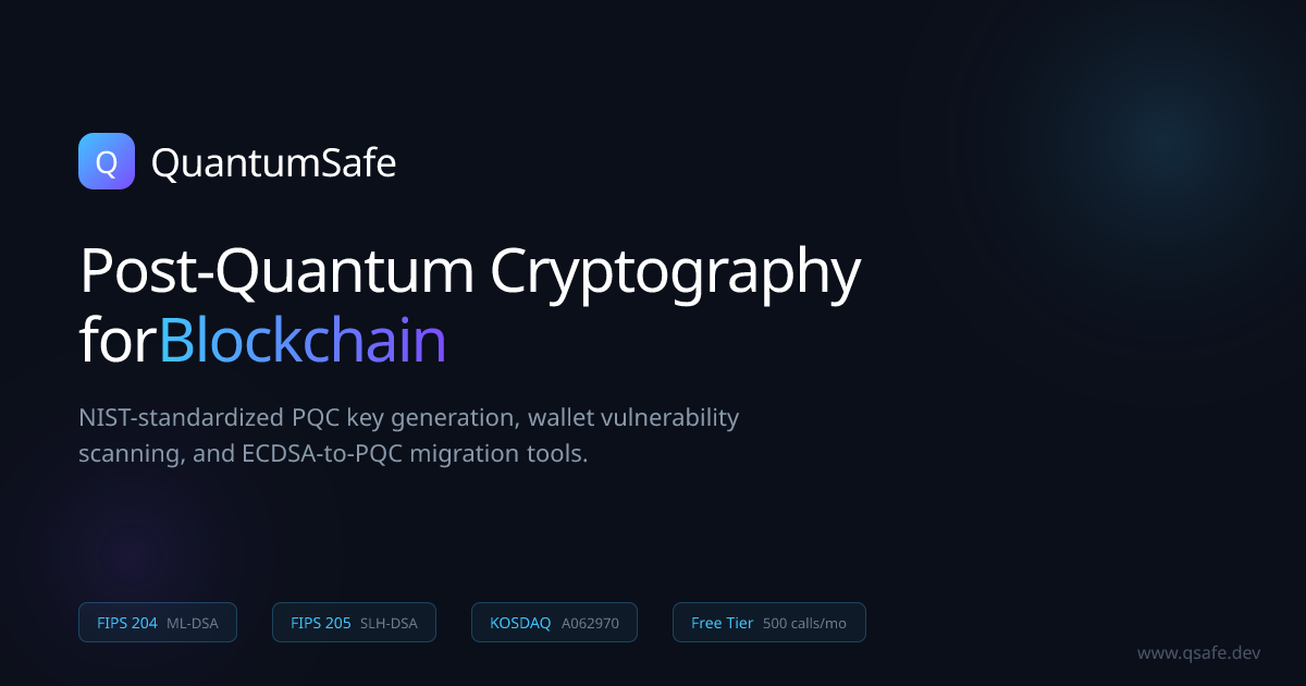 QuantumSafe — Post-Quantum Cryptography for Blockchain